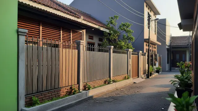 Inspirasi Pagar untuk Rumah di Gang Sempit