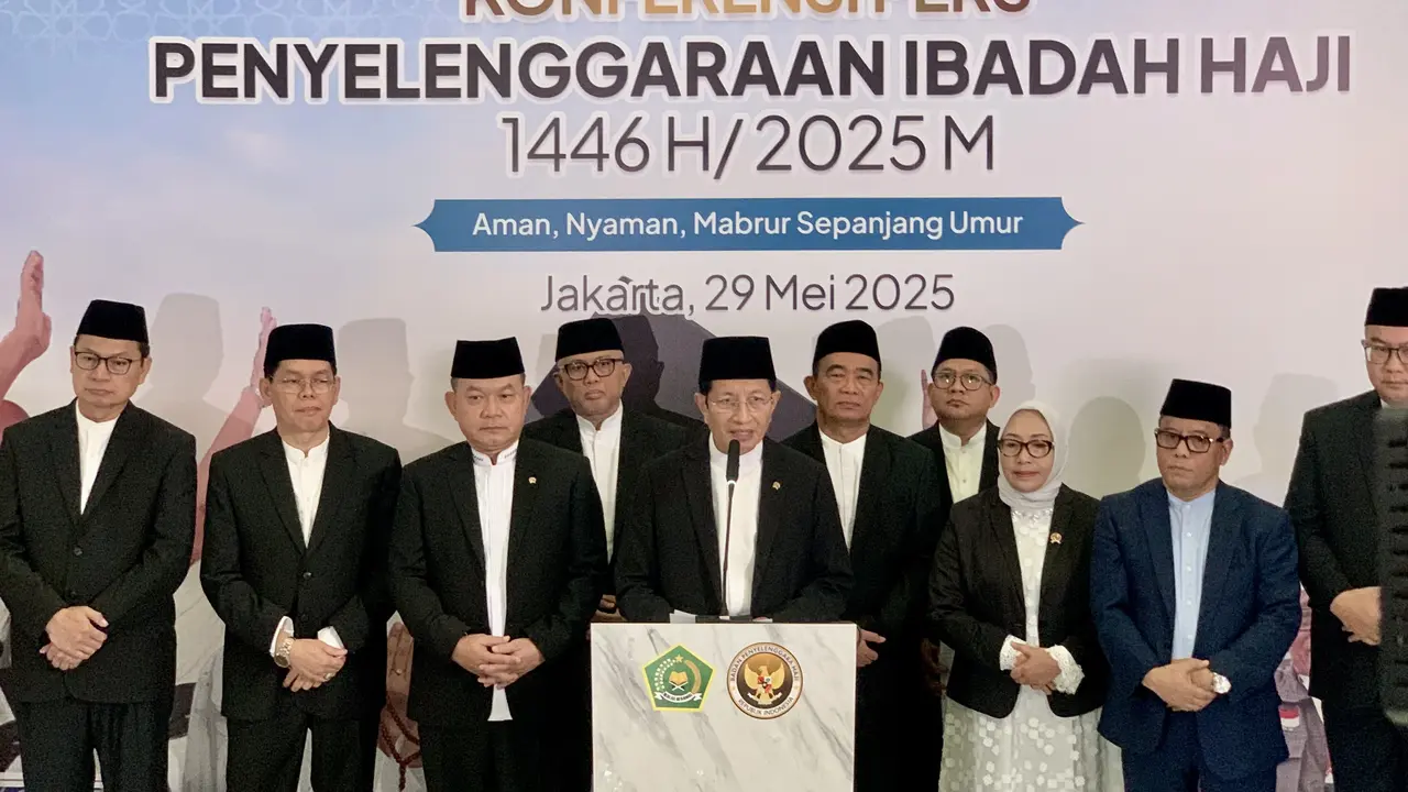 Menteri Agama (Menag) Nasaruddin Umar, dalam konferensi pers di Kantor Kemenag, Jakarta Pusat, Kamis (29/5/2025).