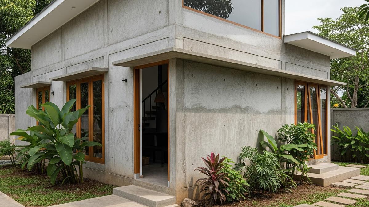 9 Desain Rumah Semen Ekspos Sederhana yang Cocok untuk Iklim Tropis, Hunian Adem dan Estetik