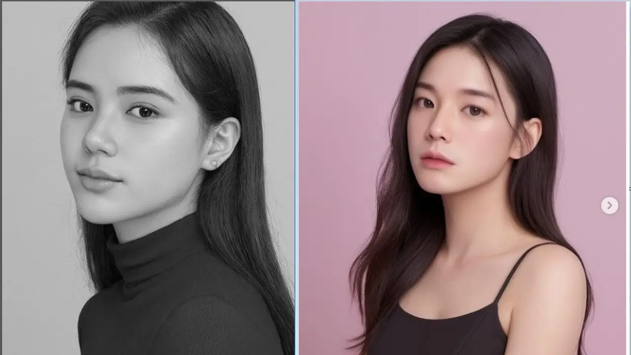 Sederet artis Indonesia coba Filter AI yang mengubah jadi seperti orang Korea (Foto: Instagram audimarissa)