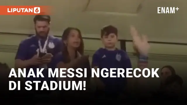 Anak Lionel Messi Lempar Permen ke Fans Argentina di Stadium Piala Dunia 2022