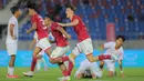 Garuda Muda ditarget harus menang dengan selisih tiga gol untuk lolos ke semifinal. Tampak dalam foto, pemain Timnas Indonesia U-22 merayakan gol penyeimbang yang dicetak Toni Firmansyah pada menit ke-45 saat melawan Myanmar pada pertandingan Grup C SEA Games 2025 di The 700th Anniversary of Chiang Mai Stadium, Thailand, Jumat (12/12/2025). (Bola.com/Bagaskara Lazuardi)