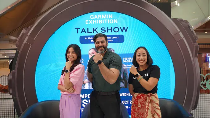 Yunita Siregar (Brand Ambassador Garmin), Vishal Dasani (Certified Sleep & Recovery Coach), Chandrawidhi Desideriani (Marketing Communication Senior Manager Garmin Indonesia)