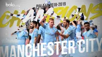 Manchester City Juara Piala FA 2018-2019. (Bola.com/Dody Iryawan)