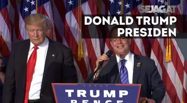 Dalam pidato kemenangannya, Trump mengucapkan terima kasih pada Hillary Clinton.