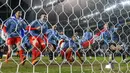 Gol tunggal kemenangan Uruguay atas Italia baru tercipta di menit ke-86 lewat aksi Luciano Rodriguez. (AP Photo/Gustavo Garello)