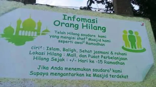 6 Spanduk Ingatkan Tarawih di Bulan Ramadhan Ini Bikin Tepuk Jidat