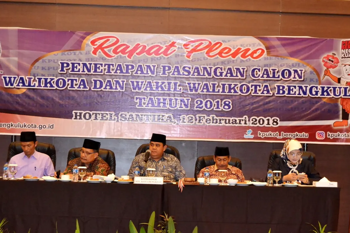 KPU Tetapkan 4 Paslon Ikut Pilkada Bengkulu