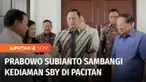 Unggul versi hitung cepat, Calon Presiden Prabowo Subianto menyambangi Presiden ke-6, Susilo Bambang Yudhoyono di Pacitan, Jawa Timur. Dalam pertemuan itu, Prabowo berterima kasih atas dukungan SBY dan keluarga besar Partai Demokrat.