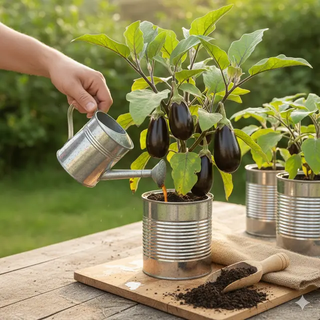 cara buat kaleng kue bekas jadi pot taman hias