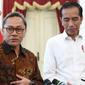 Presiden Jokowi dan Menteri Perdagangan Zulkifli Hasan. Zulkifli Hasan menyambut sukacita komitmen China menambah impor crude palm oil atau CPO sebanyak 1 juta ton dari Indonesia.