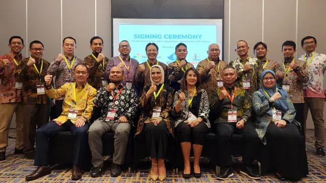 SIEI Melati Limited dan KUFPEC Indonesia (Melati) B.V menandatangani KKS di wilayah kerja Melati dengan SKK Migas. (Foto: Istimewa)