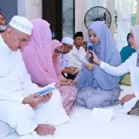 Laudya Cynthia Bella cantik dengan busana muslim syari warna lavender (Foto: Instagram @laudyacynthiabella)