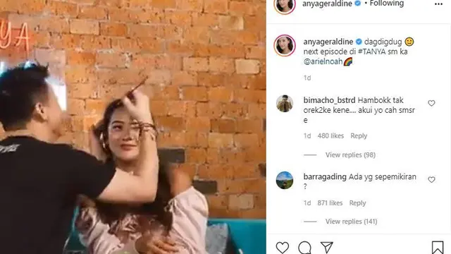 Anya Geraldine dan Ariel NOAH (https://www.instagram.com/p/CJ0YZCaB6g1/)