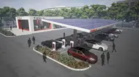 Tesla Padukan Restoran Cepat Saji dengan Stasiun Pengisian Mobil Listrik