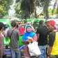 Sejumlah angkot dari berbagai trayek di Kota Bogor berdemonstrasi menolak sistem satu arah kawasan Kebin Raya (Liputan6.com/Achmad Sudarno)