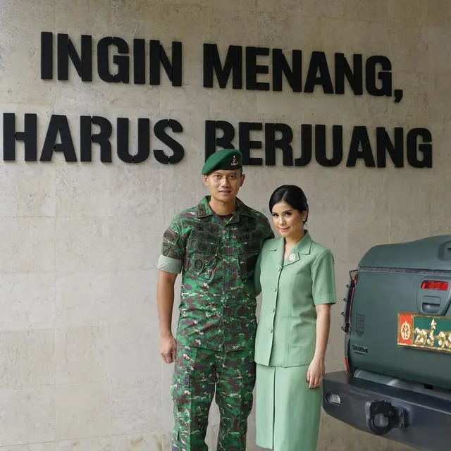 Kenang AHY saat Jadi TNI, Ini 6 Potret Annisa Pohan Pakai Baju Persit