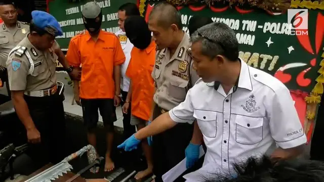 Polsek Ciputat, Tangerang Selatan menangkap geng remaja yang membacok warga secara acak