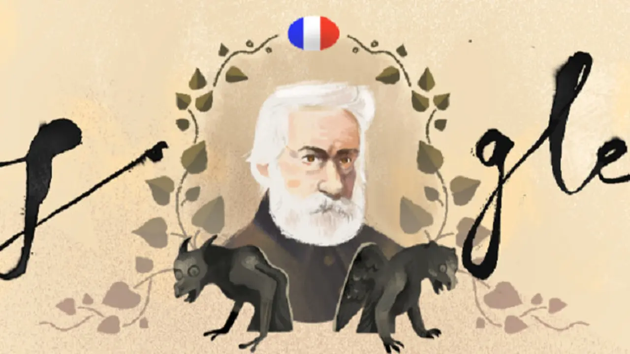 Victor Hugo, penyair yang juga suarakan keadilan sosial. (Sumber Foto: Google Doodle)