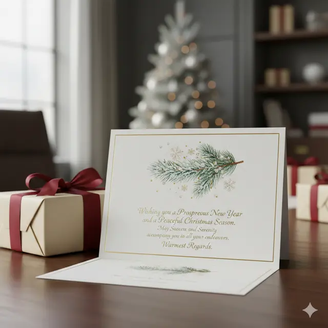 Contoh kartu ucapan natal (Foto: Gemini AI)