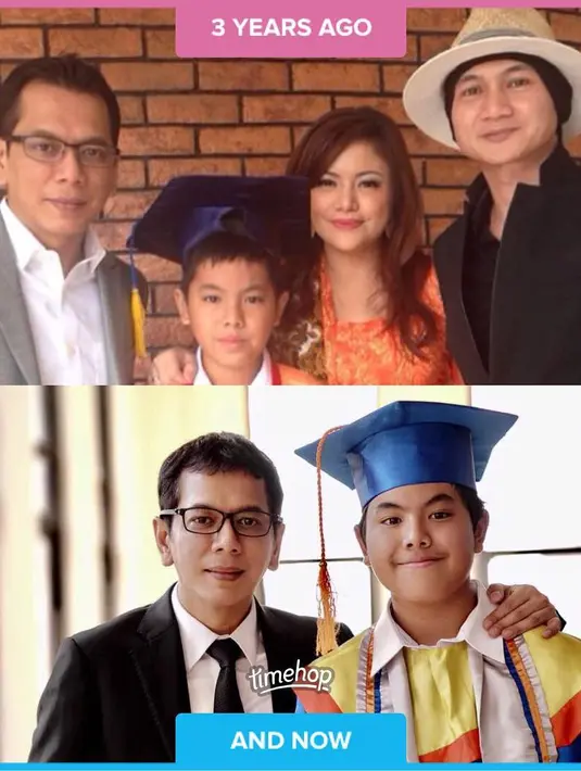 Potret kompak juga terlihat dari mantan pasangan Wina Natalia (istri Anji) dan Wisnu Utama. Tidak hanya saat wisuda putranya, keduanya juga terlihat akrab diberbagai kesempatan. (Instagram/winatalia)