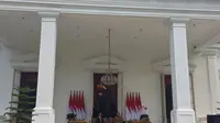 Presiden Jokowi dan Presiden ke-6 Susilo Bambang Yudhoyono menggelar pertemuan di Istana (Liputan6.com/ Lizsa Egeham)