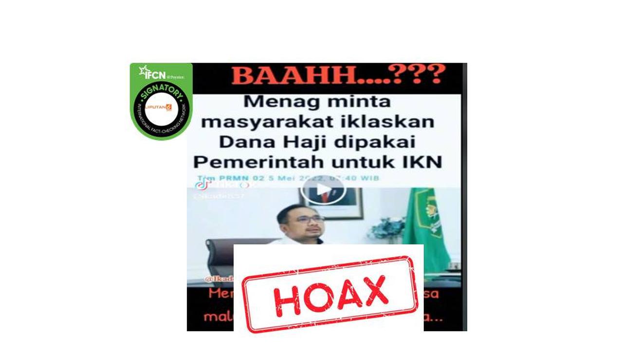 Cek fakta Menag minta masyarakat ikhlaskan dana haji untuk IKN