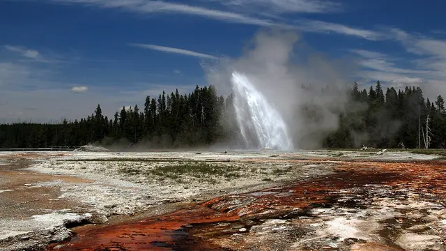 Daisy Geyser di Taman Nasional Yellowstone (wikimedia commons)