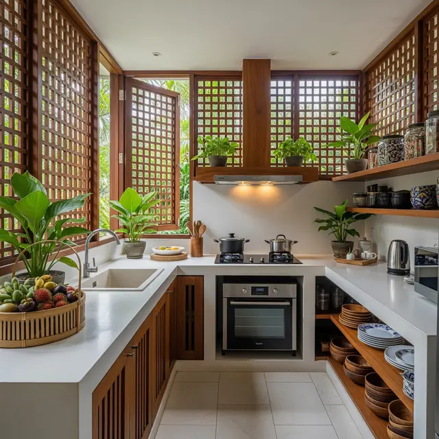 9 Desain Dapur Semi Terbuka dengan Ventilasi Alami, Estetis dan Fungsional