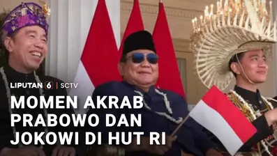 Joko Widodo menjadi satu-satunya mantan Presiden yang menghadiri peringatan HUT ke-81 RI. Jokowi dan Wakil Presiden, Gibran Rakabuming duduk mengapit Presiden Prabowo Subianto.