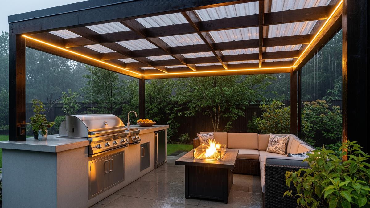 7 Cara Membuat Dapur Outdoor Tetap Nyaman saat Musim Hujan, Bebas Lembap dan Tampias Air