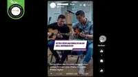 Gambar tangkapan layar video yang diklaim Lionel Messi dan Cristiano Ronaldo bermain gitar bersama. (sumber: Facebook)