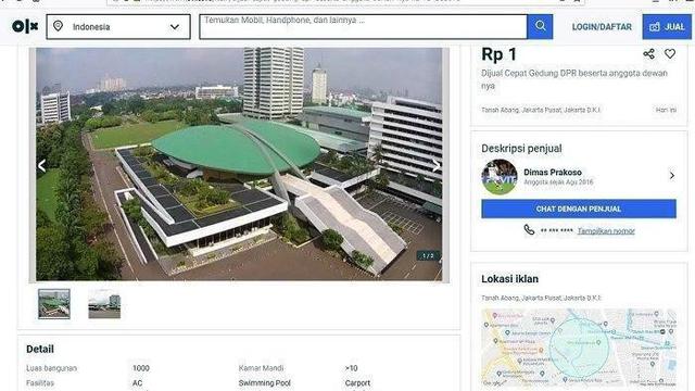 Gedung Dpr Dijual Murah Di Toko Online Harganya Beragam Citizen6 Liputan6 Com