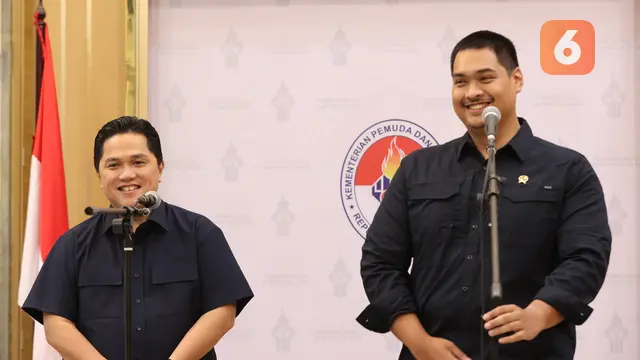 Ketua umum PSSI Erick Thohir dan Menpora Dito Arioterdjo
