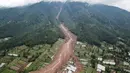 Jumlah personel tim SAR gabungan yang terlibat dalam operasi hari ini, Selasa 27 Januari 2026, mencapai sekitar 800 orang dari berbagai unsur. Tampak foto udara menunjukkan tanah longsor di desa Pasirlangu, Cisarua, Kabupaten Bandung, Jawa Barat pada 25 Januari 2026. (Timur Matahari/AFP)