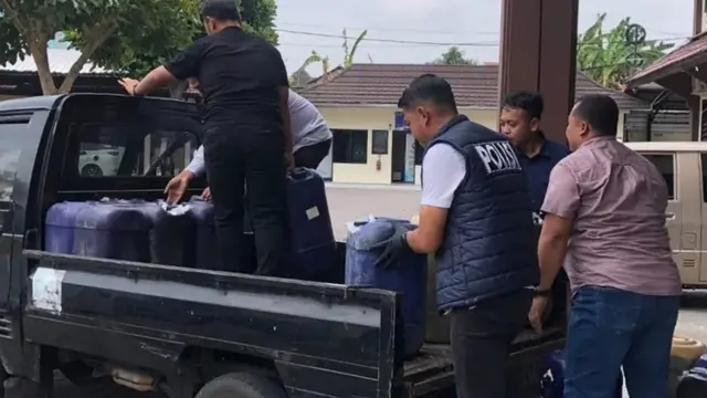 Polisi Bongkar Penyalahgunaan Pertalite di Boyolali.