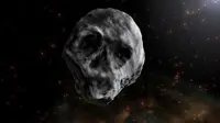 Asteroid menyerupai tengkorak kepala akan melintasi bumi pada November mendatang. (Sumber: Wikipedia)