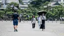 Pemerintah mengeluarkan peringatan sengatan panas untuk 20 dari 47 prefektur di Jepang, terutama di bagian timur dan barat daya, yang berdampak pada puluhan juta orang. (Richard A. Brooks / AFP)