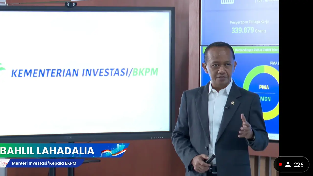 Menteri Investasi/kepala BKPM Bahlil Lahadalia