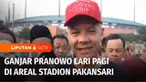 Sementara itu bakal calon presiden yang diusung PDI Perjuangan dan PPP, Ganjar Pranowo lari pagi bersama komunitas lari dan juga pendukungnya di area Stadion Pakansari, Cibinong, Bogor. Ganjar berlari ditemani Wali Kota Bogor yang juga politisi PAN, ...