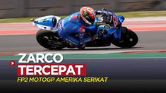 Berita video Johann Zarco menjadi yang tercepat pada Free Practice (FP) 2 MotoGP Amerika Serikat, sementara Marc Marquez menghuni posisi ke-6, Jumat (8/4/2022).