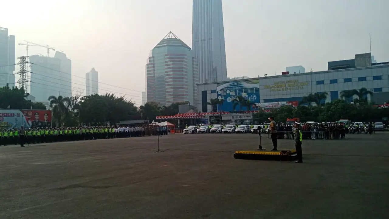 Apel 'Operasi Patuh Jaya 2019' di Lapangan Promoter Polda Metro Jaya, Kamis (29/8/2019).