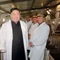 Kim Jong-un di peternakan yang dikelola oleh Korea Utara (KCNA/AFP)