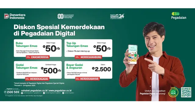 Ajak Masyarakat Merdeka Finansial, Pegadaian Hadirkan Berbagai Promo Spesial dengan Transaksi di Aplikasi Digital Pegadaian
