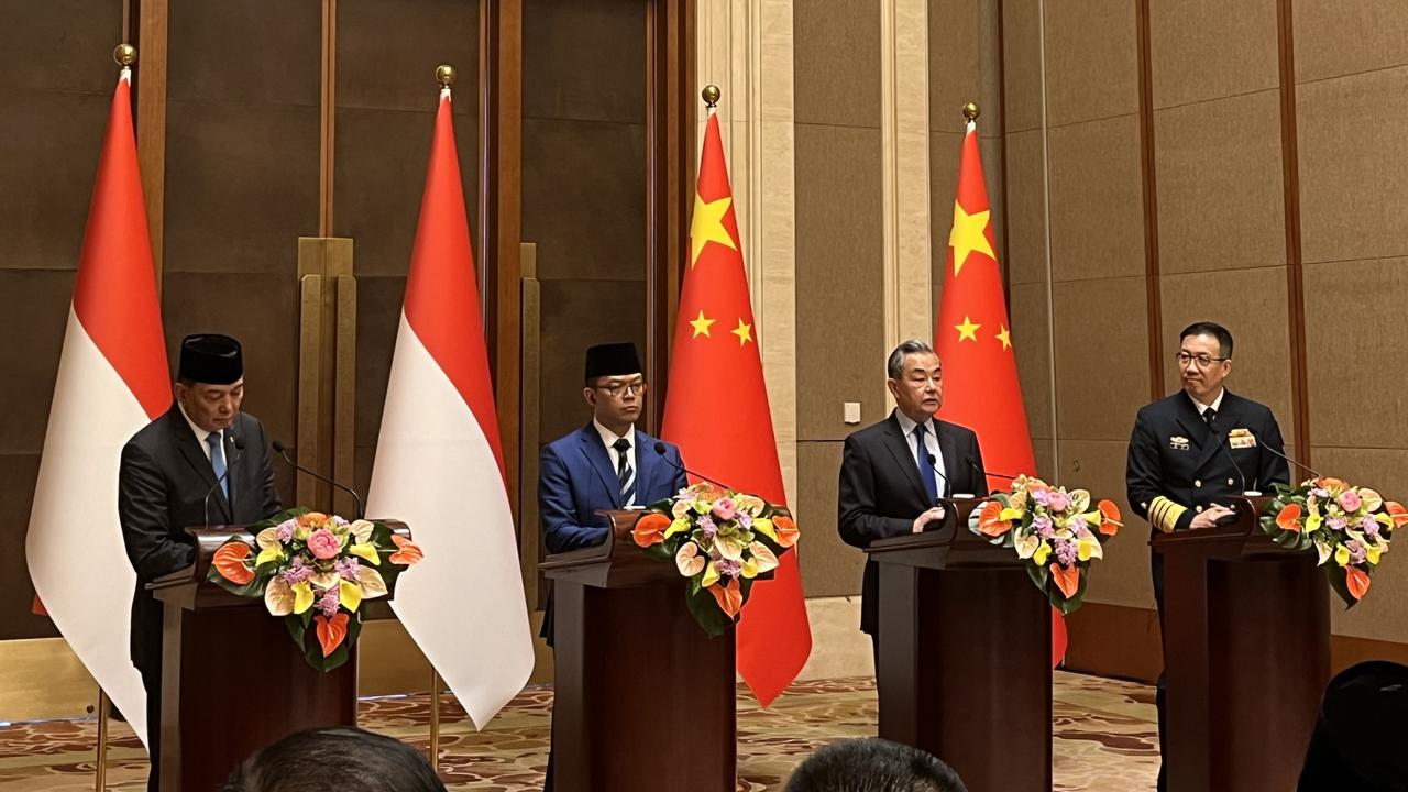 Dialog ‘2+2’ antara Menteri Luar Negeri (Menlu) dan Menteri Pertahanan (Menhan) China-Indonesia di Diaoyutai State Guesthouse, Beijing.