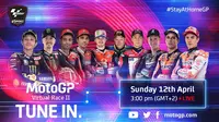 MotoGP Virtual Race Jilid II, Minggu (12/4/2020). (Twitter/MotoGP)