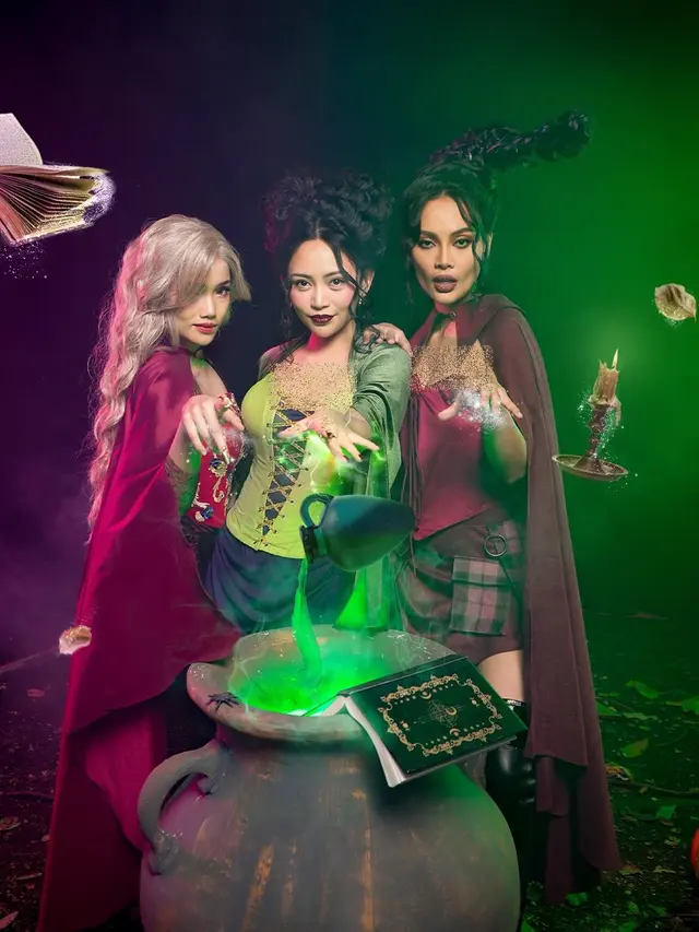 6 Potret Fuji, Rachel Vennya dan Erika Carlina Bertema Halloween, Kostum Totalitas