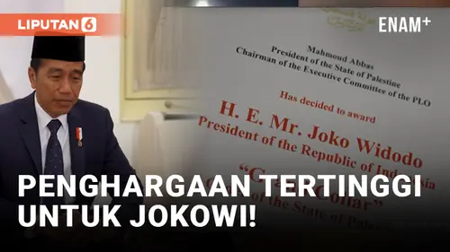 VIDEO: Jokowi Terima Penghargaan Tertinggi dari Presiden Palestina