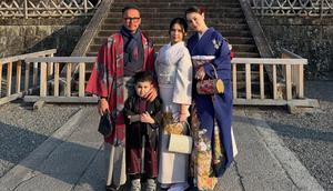 Artis liburan tahun baru 2026 di Jepang. [IG: @jeje_haris89]