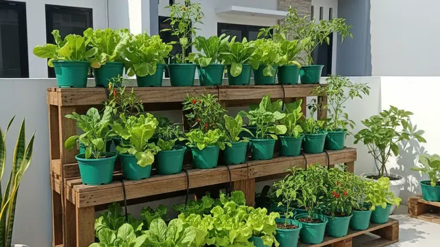 Desain Kebun Sayur Aman dan Bersih di Perumahan. Gemini